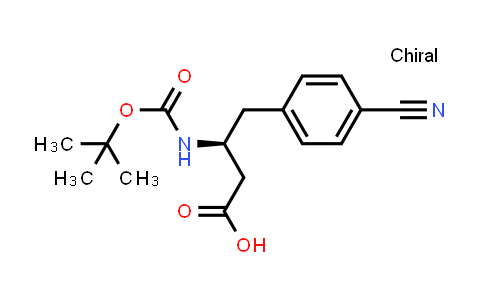 CAS No. 270065-89-9, (S)-3-((tert-Butoxycarbonyl)amino)-4-(4-cyanophenyl)butanoic acid