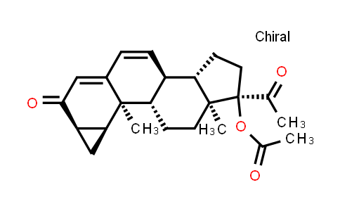 CAS No. 2701-50-0, (2aR,3aS,3bS,3cS,5aS,6R,8aS,8bR)-6-acetyl-3b,5a-Dimethyl-2-oxo-2,2a,3,3a,3b,3c,4,5,5a,6,7,8,8a,8b-tetradecahydrocyclopenta[a]cyclopropa[g]phenanthren-6-yl acetate