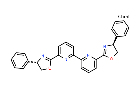 CAS No. 273216-89-0, 6,6'-Bis[(4S)-4,5-dihydro-4-phenyl-2-oxazolyl]-2,2'-bipyridine