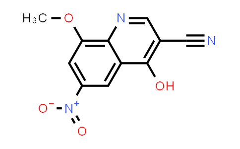 CAS No. 27333-44-4, 3-Quinolinecarbonitrile, 4-hydroxy-8-methoxy-6-nitro-