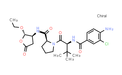 MC545793 | 273404-38-9 | N-(4-Amino-3-chlorobenzoyl)-3-methyl-L-valyl-N-[(2S,3S)-2-ethoxytetrahydro-5-oxo-3-furanyl]-L-prolinamide