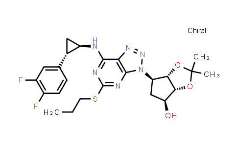 CAS No. 274693-49-1, (3aR,4S,6R,6aS)-6-[7-[[(1R,2S)-2-(3,4-Difluorophenyl)cyclopropyl]amino]-5-(propylthio)-3H-1,2,3-triazolo[4,5-d]pyrimidin-3-yl]tetrahydro-2,2-dimethyl-4H-cyclopenta-1,3-dioxol-4-ol