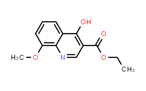 CAS No. 27568-04-3, Ethyl 4-hydroxy-8-methoxyquinoline-3-carboxylate