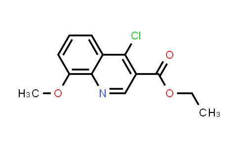 CAS No. 27568-05-4, Ethyl 4-chloro-8-methoxyquinoline-3-carboxylate