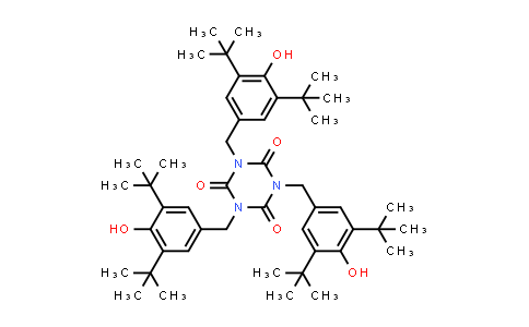 CAS No. 27676-62-6, 1,3,5-Tris(3,5-di-tert-butyl-4-hydroxybenzyl)-1,3,5-triazinane-2,4,6-trione