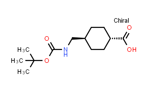 CAS No. 27687-14-5, trans-4-(((tert-Butoxycarbonyl)amino)methyl)cyclohexanecarboxylic acid