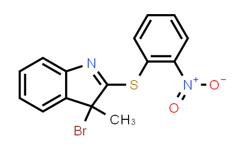 CAS No. 27933-36-4, 3-Bromo-3-methyl-2-((2-nitrophenyl)thio)-3H-indole