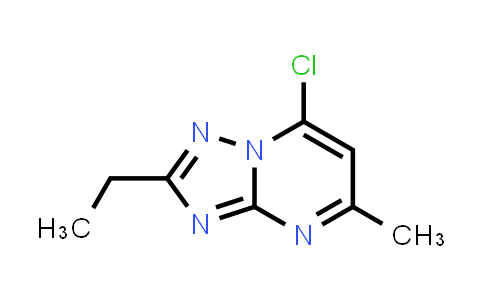 CAS No. 28565-42-6, 7-Chloro-2-ethyl-5-methyl-[1,2,4]triazolo[1,5-a]pyrimidine