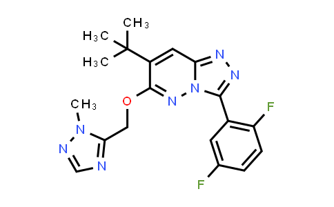 286456-42-6 | 7-(tert-Butyl)-3-(2,5-difluorophenyl)-6-((1-methyl-1H-1,2,4-triazol-5-yl)methoxy)-[1,2,4]triazolo[4,3-b]pyridazine