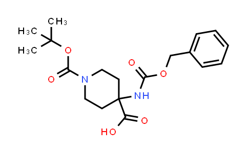 CAS No. 288154-16-5, 4-[(Benzyloxycarbonyl)amino]piperidine-1,4-dicarboxylic acid mono-tert-butyl ester