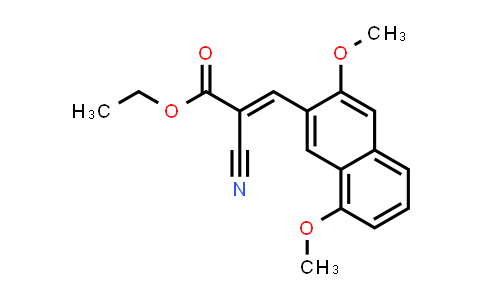CAS No. 288389-23-1, Ethyl 2-cyano-3-(3,8-dimethoxynaphthalen-2-yl)prop-2-enoate