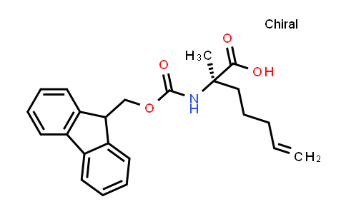 CAS No. 288617-77-6, (R)-2-((((9H-Fluoren-9-yl)methoxy)carbonyl)amino)-2-methylhept-6-enoic acid
