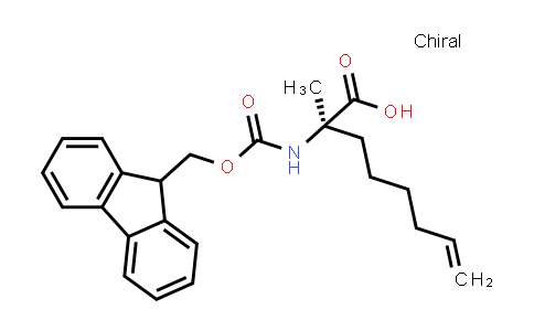 CAS No. 288617-78-7, (R)-2-((((9H-Fluoren-9-yl)methoxy)carbonyl)amino)-2-methyloct-7-enoic acid
