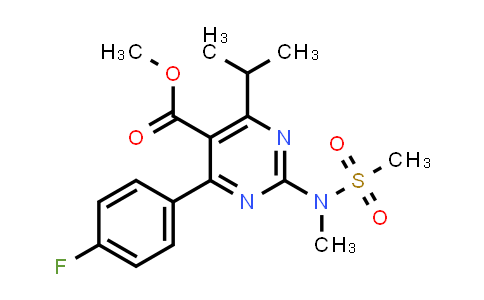 MC546581 | 289042-11-1 | Methyl 4-(4-fluorophenyl)-6-isopropyl-2-(N-methylmethylsulfonamido)pyrimidine-5-carboxylate