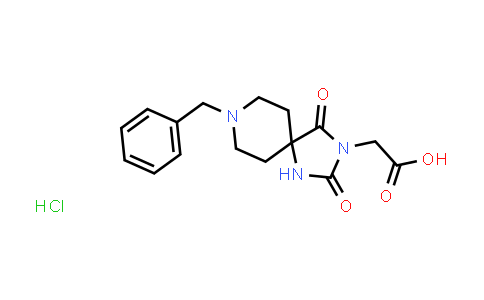 CAS No. 28936-99-4, 2-(8-Benzyl-2,4-dioxo-1,3,8-triazaspiro[4.5]decan-3-yl)acetic acid hydrochloride