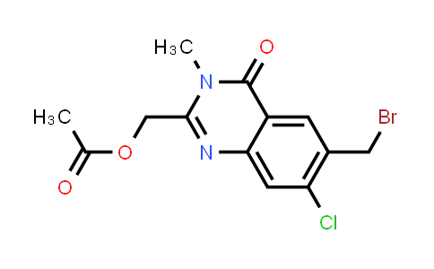 CAS No. 289686-86-8, (6-(Bromomethyl)-7-chloro-3-methyl-4-oxo-3,4-dihydroquinazolin-2-yl)methyl acetate