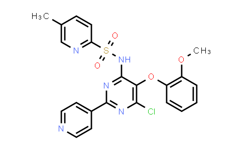 CAS No. 290815-30-4, 5-Methyl-N-[6-chloro-5-(2-methoxyphenoxy)-2-(4-pyridyl)-4-pyrimidinyl]-2-pyridinesulfonamide
