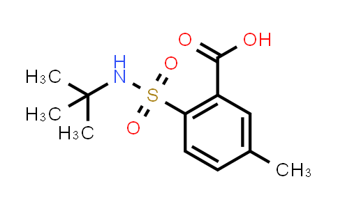 CAS No. 29083-08-7, 2-[[(1,1-Dimethylethyl)amino]sulfonyl]-5-methylbenzoic acid