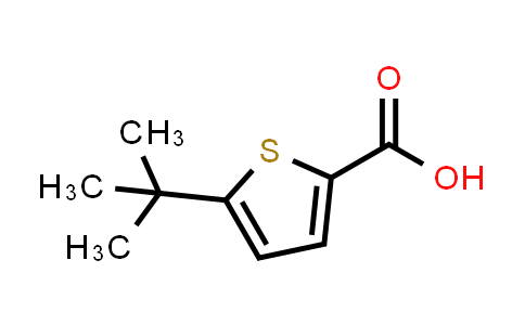 CAS No. 29212-25-7, 2-Thiophenecarboxylic acid, 5-(1,1-dimethylethyl)-