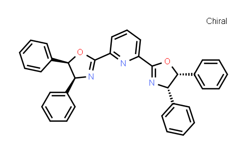 CAS No. 292625-77-5, 2,6-Bis((4S,5R)-4,5-dihydro-4,5-diphenyloxazol-2-yl)pyridine
