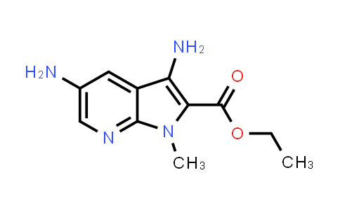 CAS No. 293735-85-0, 1H-Pyrrolo[2,3-b]pyridine-2-carboxylic acid, 3,5-diamino-1-methyl-, ethyl ester