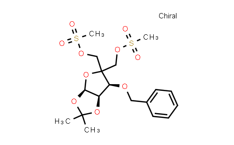 CAS No. 293751-01-6, ((3aR,6S,6aR)-6-(Benzyloxy)-2,2-dimethyltetrahydrofuro[2,3-d][1,3]dioxole-5,5-diyl)bis(methylene) dimethanesulfonate