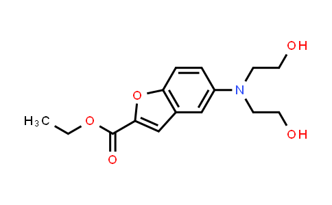 CAS No. 294174-64-4, 2-Benzofurancarboxylic acid, 5-[bis(2-hydroxyethyl)amino]-, ethyl ester