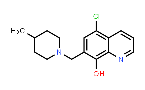 CAS No. 294675-78-8, 5-Chloro-7-[(4-methylpiperidin-1-yl)methyl]quinolin-8-ol