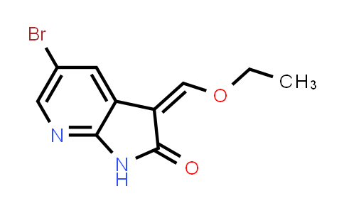 CAS No. 295327-33-2, 2H-Pyrrolo[2,3-b]pyridin-2-one, 5-bromo-3-(ethoxymethylene)-1,3-dihydro-