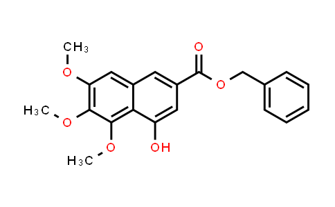 CAS No. 2982-18-5, 2-Naphthalenecarboxylic acid, 4-hydroxy-5,6,7-trimethoxy-, phenylmethyl ester