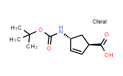 CAS No. 298716-03-7, (1R,4R)-4-((tert-Butoxycarbonyl)amino)cyclopent-2-ene-1-carboxylic acid