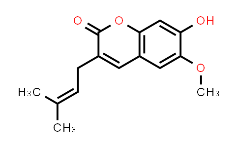 CAS No. 299159-90-3, 2H-1-Benzopyran-2-one, 7-hydroxy-6-methoxy-3-(3-methyl-2-butenyl)-
