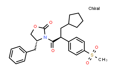 CAS No. 300355-20-8, (R)-4-benzyl-3-((S)-3-cyclopentyl-2-(4-(methylsulfonyl)phenyl)propanoyl)oxazolidin-2-one