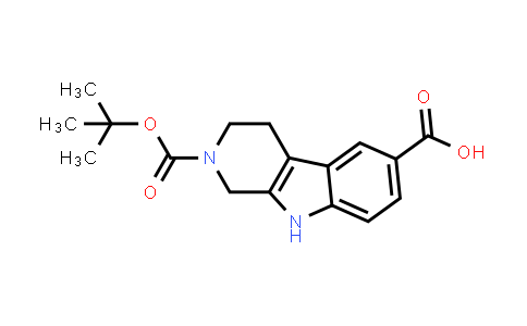 CAS No. 300716-00-1, 2-(tert-Butoxycarbonyl)-2,3,4,9-tetrahydro-1H-pyrido[3,4-b]indole-6-carboxylic acid