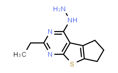 CAS No. 300816-21-1, 2-Ethyl-4-hydrazinyl-6,7-dihydro-5H-cyclopenta[4,5]thieno[2,3-d]pyrimidine