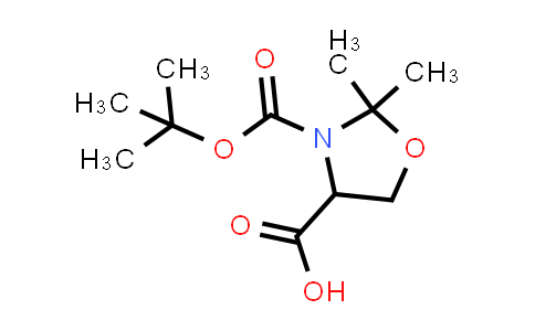 CAS No. 301155-28-2, 3-(tert-Butoxycarbonyl)-2,2-dimethyl-1,3-oxazolidine-4-carboxylic acid