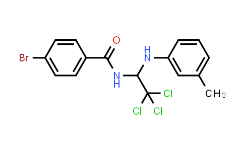 CAS No. 301360-15-6, Benzamide, 4-bromo-N-[2,2,2-trichloro-1-[(3-methylphenyl)amino]ethyl]-