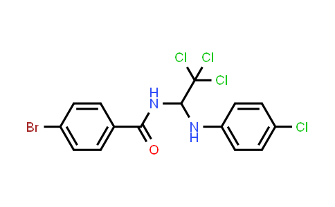 CAS No. 301360-19-0, 4-Bromo-N-(2,2,2-trichloro-1-((4-chlorophenyl)amino)ethyl)benzamide