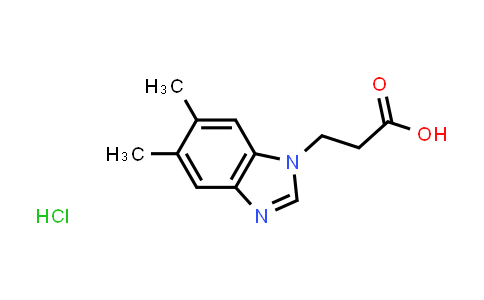 CAS No. 30163-89-4, 3-(5,6-Dimethyl-1H-benzimidazol-1-yl)propanoic acid hydrochloride