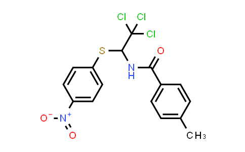 CAS No. 302902-25-6, Benzamide, 4-methyl-N-[2,2,2-trichloro-1-[(4-nitrophenyl)thio]ethyl]-