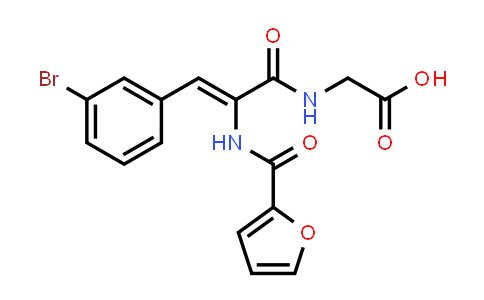 CAS No. 303999-83-9, 2-(3-(3-Bromophenyl)-2-(furan-2-carboxamido)acrylamido)acetic acid