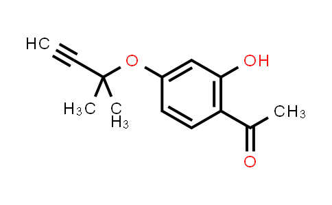 CAS No. 30414-96-1, 1-(2-Hydroxy-4-((2-methylbut-3-yn-2-yl)oxy)phenyl)ethan-1-one