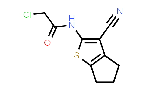 CAS No. 304685-87-8, 2-Chloro-N-(3-cyano-5,6-dihydro-4H-cyclopenta[b]thiophen-2-yl)acetamide