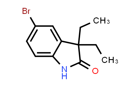 CAS No. 304876-06-0, 5-Bromo-3,3-diethyl-1,3-dihydro-2h-indol-2-one