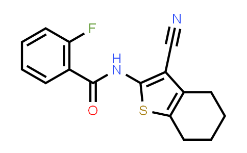 CAS No. 304884-83-1, Benzamide, N-(3-cyano-4,5,6,7-tetrahydrobenzo[b]thien-2-yl)-2-fluoro-