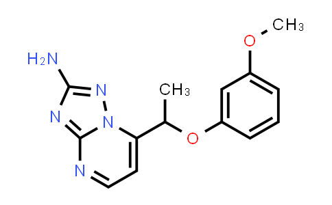 CAS No. 306979-54-4, [1,2,4]Triazolo[1,5-a]pyrimidin-2-amine, 7-[1-(3-methoxyphenoxy)ethyl]-