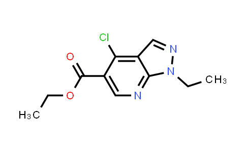 CAS No. 30720-25-3, Ethyl 4-chloro-1-ethyl-1H-pyrazolo[3,4-b]pyridine-5-carboxylate