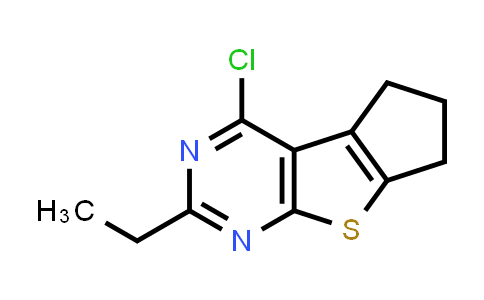 CAS No. 307343-93-7, 4-Chloro-2-ethyl-6,7-dihydro-5H-cyclopenta[4,5]thieno[2,3-d]pyrimidine