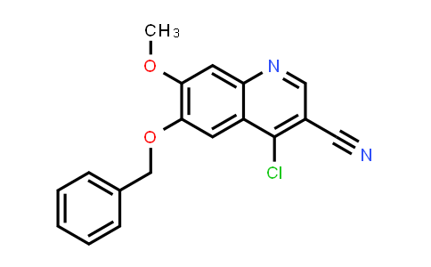 CAS No. 307353-94-2, 3-Quinolinecarbonitrile, 4-chloro-7-methoxy-6-(phenylmethoxy)-