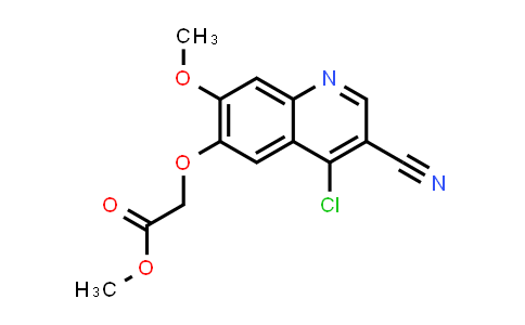 CAS No. 307353-98-6, Acetic acid, 2-[(4-chloro-3-cyano-7-methoxy-6-quinolinyl)oxy]-, methyl ester